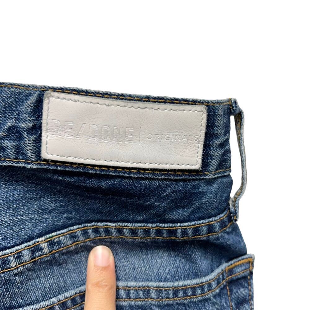 Re/Done Originals High Rise Rigid Crop Denim Jeans Blue — image 7 of 8